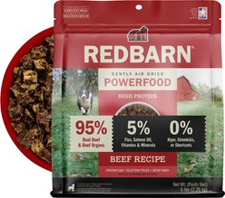 Redbarn Powerfood Beef High Protein Grain-Free Gently Air Dried Dog Food, 80-oz bag