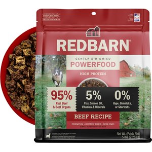 Redbarn Powerfood Beef High Protein Grain-Free Gently Air Dried Dog Food, 80-oz bag