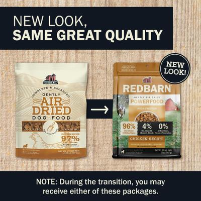 Show full view: Redbarn Powerfood Chicken High Protein Grain-Free Gently Air Dried Dog Food, 32-oz bag slide 3 of 12
