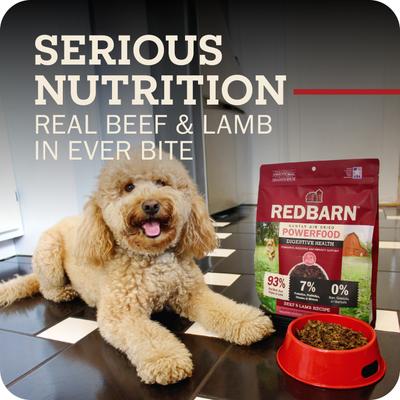 Show full view: Redbarn Powerfood Digestive Health Beef & Lamb Gently Air Dried Dog Food, 32-oz bag slide 3 of 12