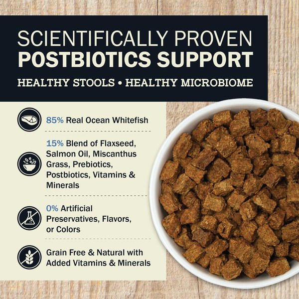 Image showcasing REDBARN Powerfood Digestive Health Fish Gently Air Dried Dog Food, 2.5 ...