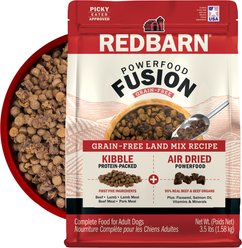 Redbarn Powerfood Fusion Air Dried Grain-Free Land Beef & Lamb Recipe Kibble Blend Dry Dog Food, 3.5-lb bag slide 1 of 9