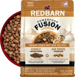 Redbarn Powerfood Fusion Air Dried Grain-Free Sky Chicken & Turkey Recipe Kibble Blend Dry Dog Food, 3.5-lb bag