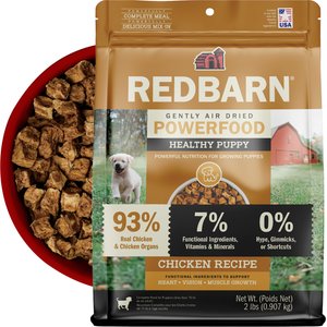 Redbarn Powerfood Healthy Puppy Chicken, Grain-Free Gently Air Dried Dog Food, 32-oz bag
