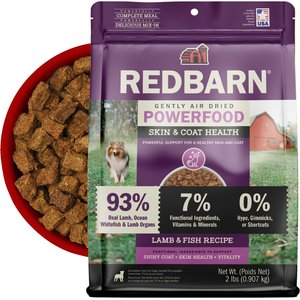 Redbarn Powerfood Skin & Coat Fish & Lamb Gently Air-Dried Dog Food, 2-lb bag