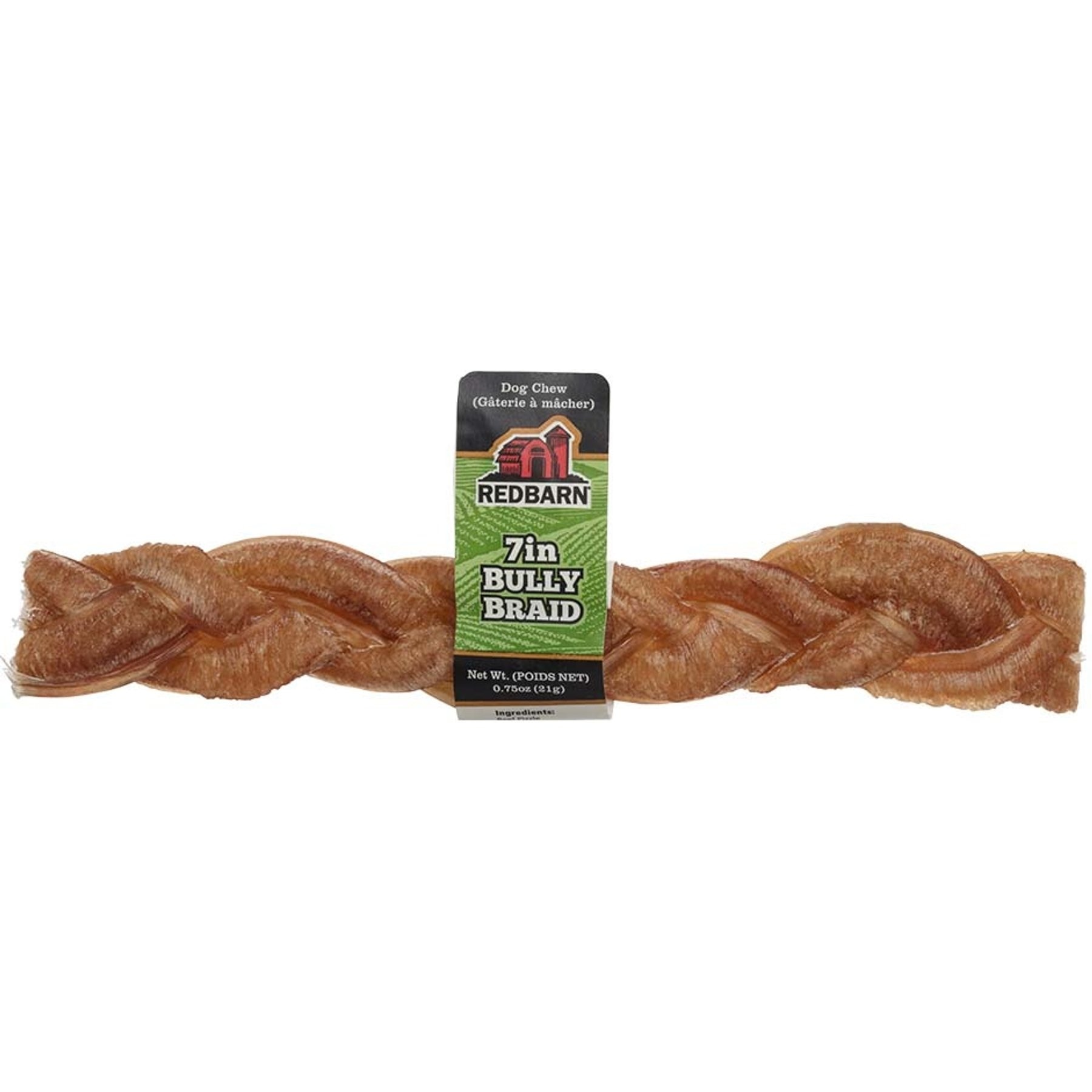Redbarn Premium 7" Braided Bully Sticks Dog Treats, 1 count