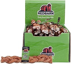 Redbarn Premium 7" Braided Bully Sticks Dog Treats, 20 count