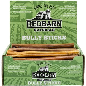 Redbarn Premium 9" Bully Stick Dog Treat, case of 50