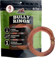 Redbarn Premium Naturals Bully Ring Dog Treats, 3 count
