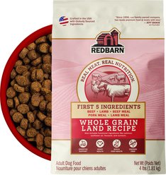 Redbarn Whole Grain Land Recipe Dry Dog Food, 4-lb bag