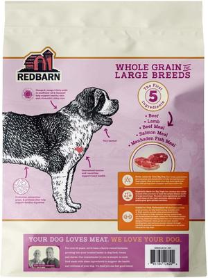 Show full view: Redbarn Whole Grain Large Breed Recipe Dry Dog Food, 28-lb bag slide 3 of 12