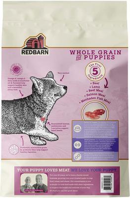 Show full view: Redbarn Whole Grain Puppy Recipe Dry Dog Food, 4-lb bag slide 3 of 12