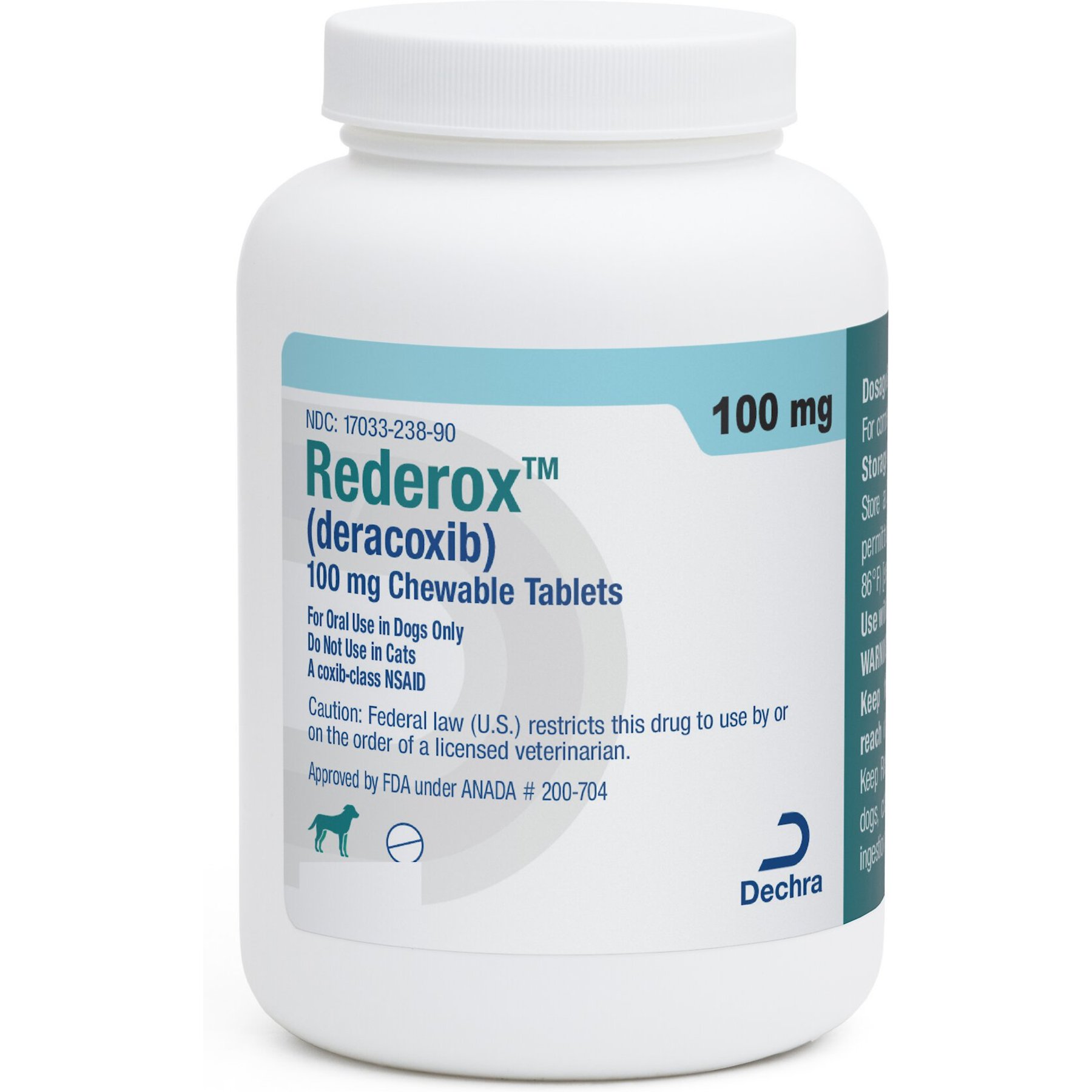 Rederox (Deracoxib) Chewable Tablets for Dogs, 100 mg, 30 tablets