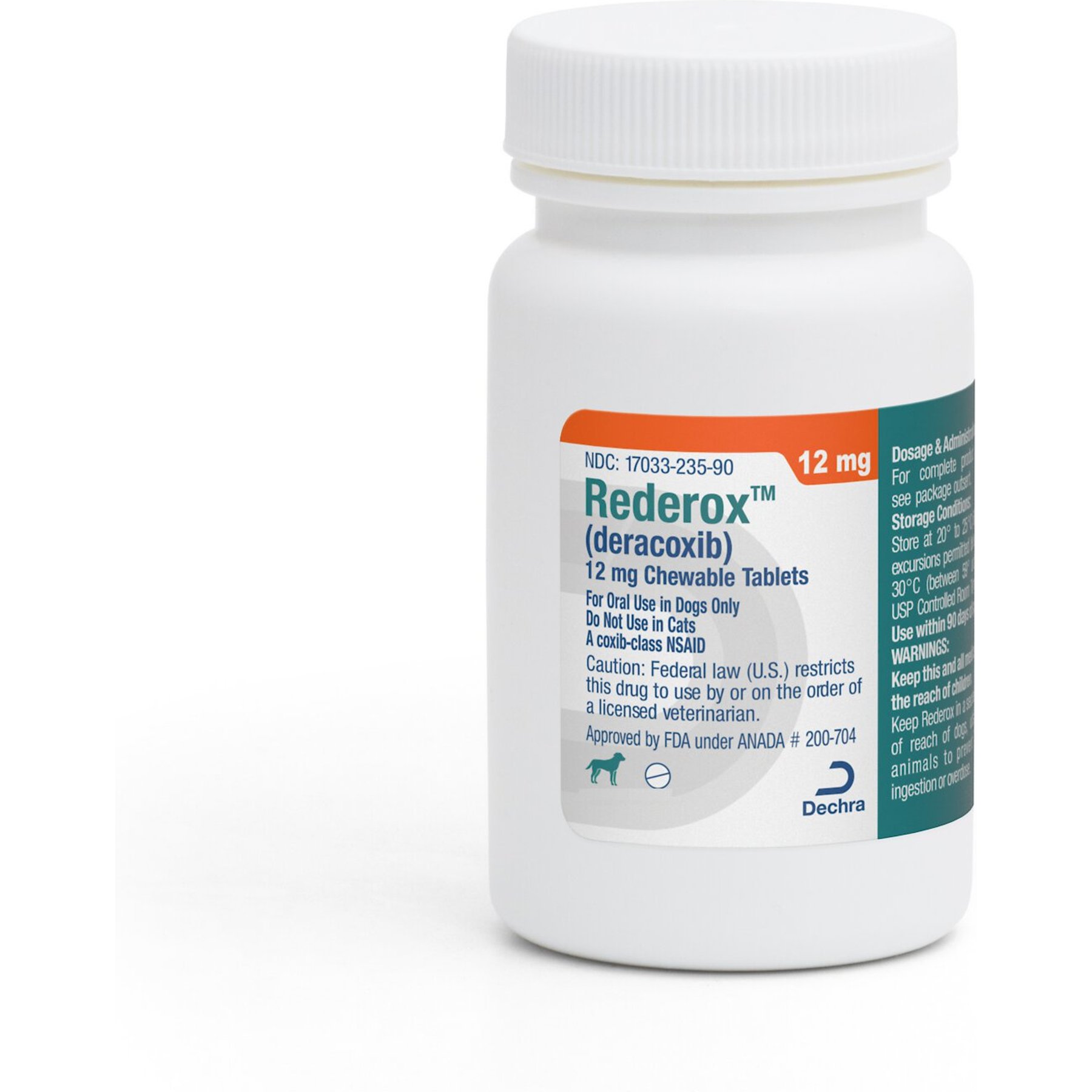 Rederox (Deracoxib) Chewable Tablets for Dogs, 12 mg, 15 tablets