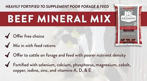 Show full view: Redmond Beef Mineral Mix Supplement for Cattle, 50-lb bag slide 3 of 3
