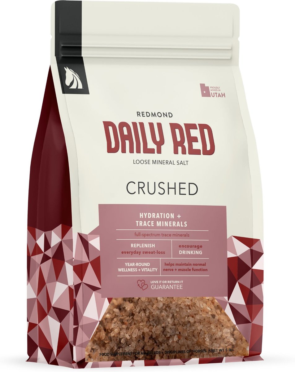 Redmond Equine Daily Red Crushed Mineral Horse Supplement, 5-lb bag