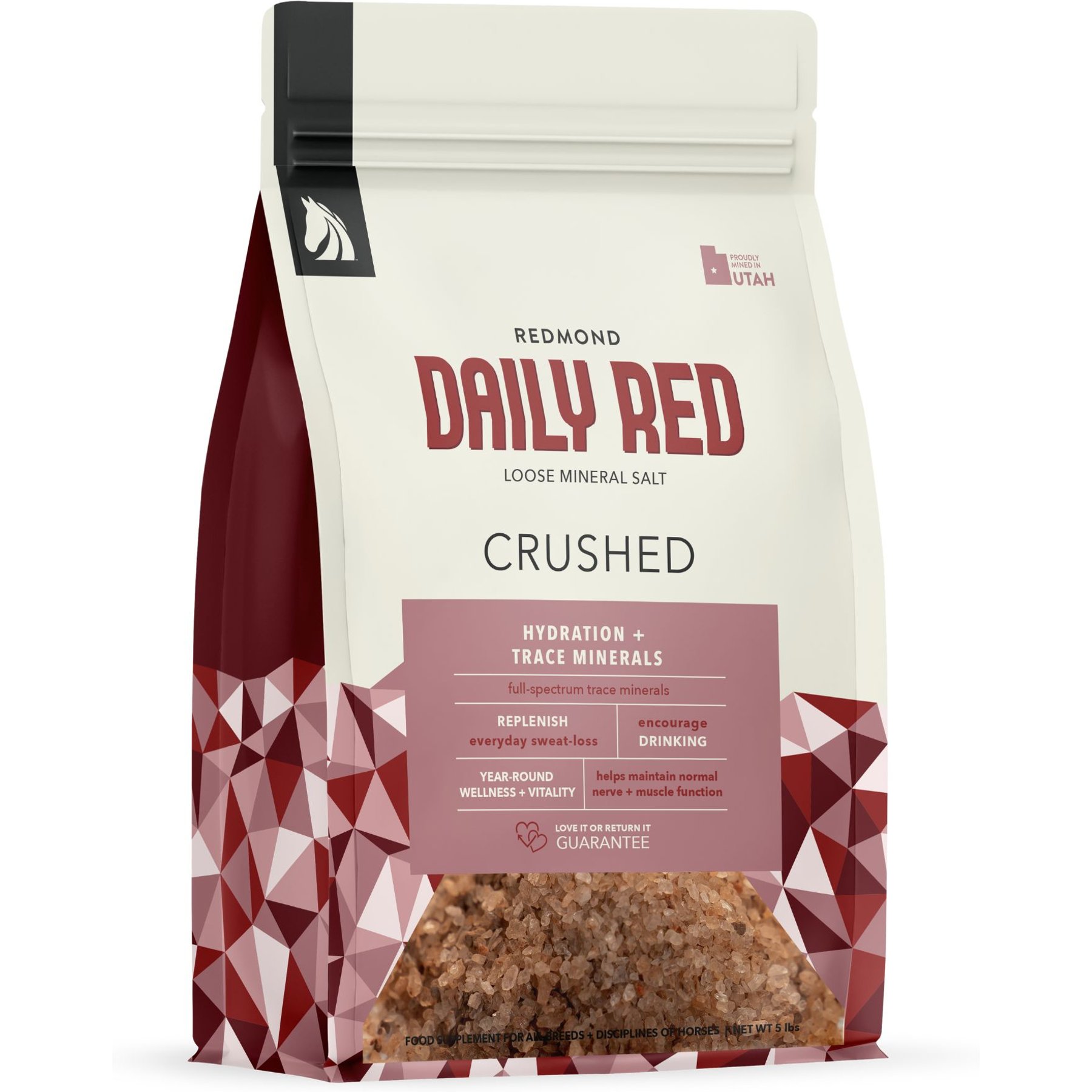 Redmond Equine Daily Red Crushed Mineral Horse Supplement, 5-lb bag
