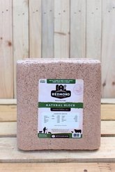 Redmond Natural Trace Mineral Salt Block Supplement for Farm Animals, 44-lb