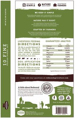 Show full view: Redmond Natural Trace Mineral Salt Supplement for Farm Animals, 50-lb bag slide 4 of 5