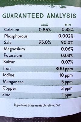 Show full view: Redmond Natural Trace Mineral Salt Supplement for Farm Animals, 50-lb bag slide 3 of 5