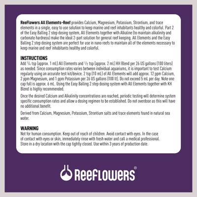 Show full view: Reeflowers All Elements Easy Balling Part II Fish Aquarium Water Conditioner, 8.5-fl oz bottle slide 3 of 8