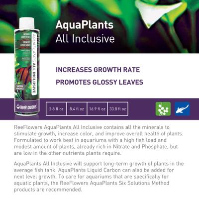 Show full view: Reeflowers Aqua Plants All Inclusive Plant Fertilizer Fish Aquarium Water Conditioner, 2.9-fl oz bottle slide 2 of 7