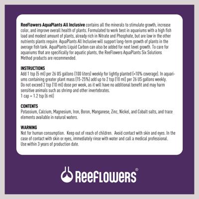 Show full view: Reeflowers Aqua Plants All Inclusive Plant Fertilizer Fish Aquarium Water Conditioner, 2.9-fl oz bottle slide 3 of 7