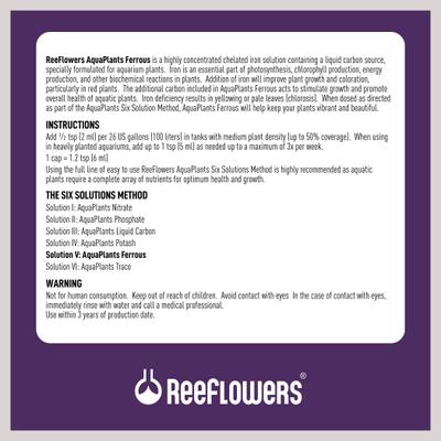 Show full view: Reeflowers Aqua Plants Ferrous Balling Set V Fish Aquarium Water Conditioner, 2.9-fl oz bottle slide 3 of 8