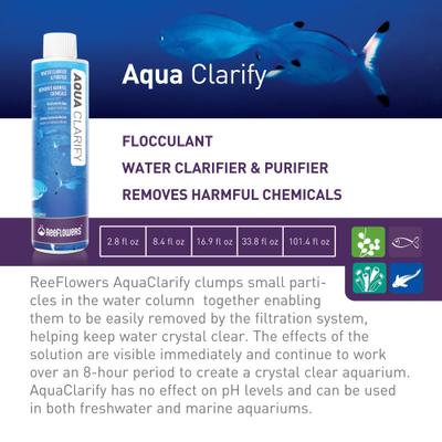 Show full view: Reeflowers AquaClarify Fish Aquarium Water Conditioner, 17-fl oz bottle slide 2 of 7