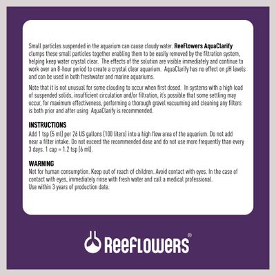 Show full view: Reeflowers AquaClarify Fish Aquarium Water Conditioner, 17-fl oz bottle slide 3 of 7