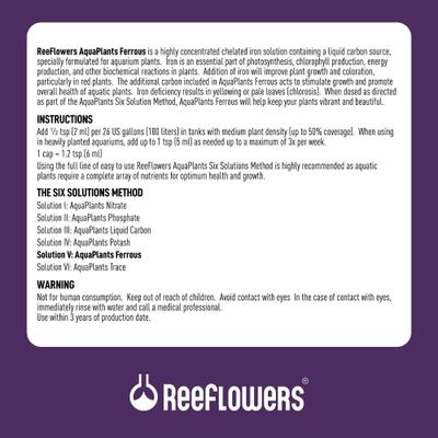 Show full view: Reeflowers AquaPlants Ferrous Solution V Aquarium Plant Treatment, 34-oz bottle slide 3 of 8