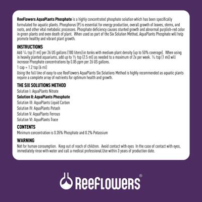 Show full view: Reeflowers AquaPlants Phosphate Solution II Aquarium Plant Treatment, 34-oz bottle slide 3 of 8