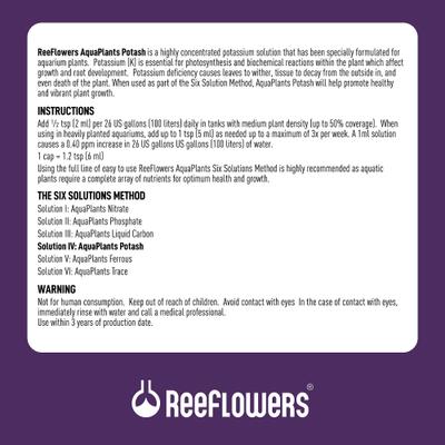 Show full view: Reeflowers AquaPlants Potash Solution IV Aquarium Plant Treatment, 34-oz bottle slide 3 of 8