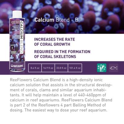 Show full view: Reeflowers Calcium Blend B Part Balling Fish Aquarium Water Conditioner, 17-fl oz bottle slide 2 of 8
