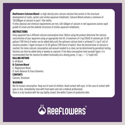 Show full view: Reeflowers Calcium Blend B Part Balling Fish Aquarium Water Conditioner, 8.5-fl oz bottle slide 3 of 8