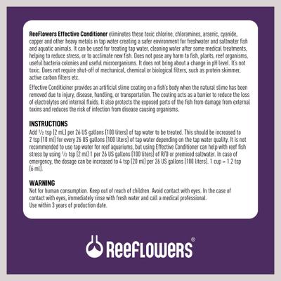 Show full view: Reeflowers Effective Dechlorinator Fish Aquarium Water Conditioner, 2.9-fl oz bottle slide 3 of 7