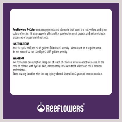 Show full view: Reeflowers F-Color Fish Aquarium Water Conditioner, 8.5-fl oz bottle slide 3 of 7