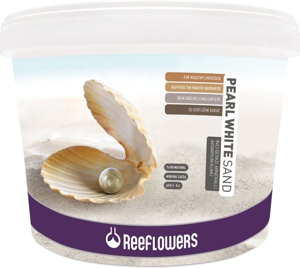 Show full view: Reeflowers Pearl White Aquarium Sand, 0.5-1-mm, 15-lb tub slide 1 of 7