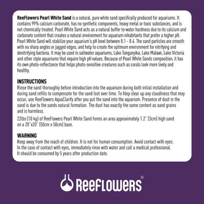 Show full view: Reeflowers Pearl White Aquarium Sand, 0.5-1-mm, 15-lb tub slide 3 of 7