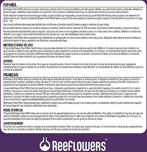 Show full view: Reeflowers Pearl White Aquarium Sand, 0.5-1-mm, 15-lb tub slide 4 of 7