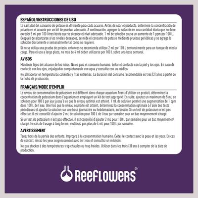 Show full view: Reeflowers Potassium Blend Fish Aquarium Water Conditioner, 8.5-fl oz bottle slide 4 of 7