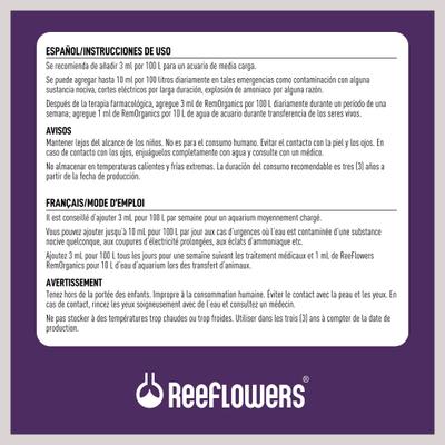 Show full view: Reeflowers RemOrganics Fish Aquarium Water Conditioner, 2.9-fl oz bottle slide 4 of 7