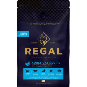 Regal Pet Foods Adult Cat Recipe Chicken & Whitefish Meals Whole Grains Dry Cat Food, 4-lb bag