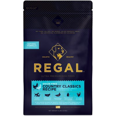 Regal Pet Foods Regal Pet Foods Country Classics Recipe Grain-Free Chicken & Duck Meals Dry Dog Food, 4-lb bag