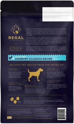 Show full view: Regal Pet Foods Country Classics Recipe Grain-Free Chicken & Duck Meals Dry Dog Food, 4-lb bag slide 3 of 6