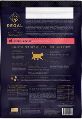 Show full view: Regal Pet Foods Kitten Recipe Dry Cat Food, 12-lb bag slide 3 of 6