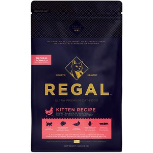 Regal Pet Foods Kitten Recipe Dry Cat Food, 4-lb bag