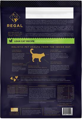 Show full view: Regal Pet Foods Lean Recipe Dry Cat Food, 12-lb bag slide 3 of 6