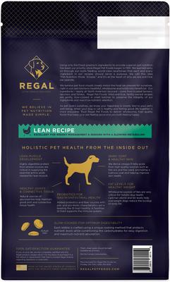Show full view: Regal Pet Foods Lean Recipe Dry Dog Food, 4-lb bag slide 3 of 6
