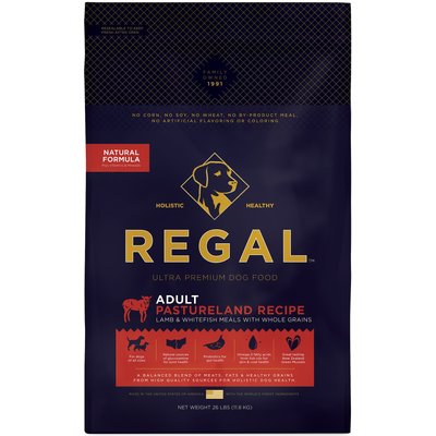 Regal Pet Foods Regal Pet Foods Pastureland Recipe Lamb & Whitefish Meals Whole Grains Dry Dog Food, 26-lb bag